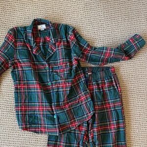 Petite Plume Womens 2-Piece Kensington Tartan Pajamas